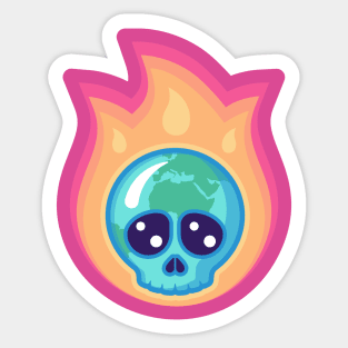 How can we stand by while the earth is burning? Sticker